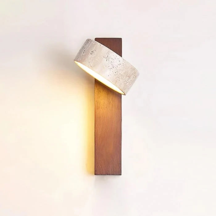 Thales Travertine Rotatable Wall Lamp