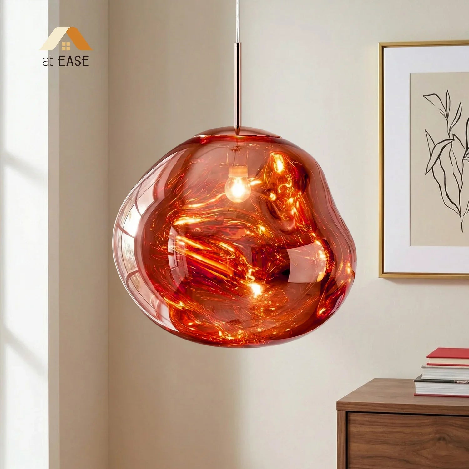 Thelma Minimalist Artistic Lava Melt Pendant Light