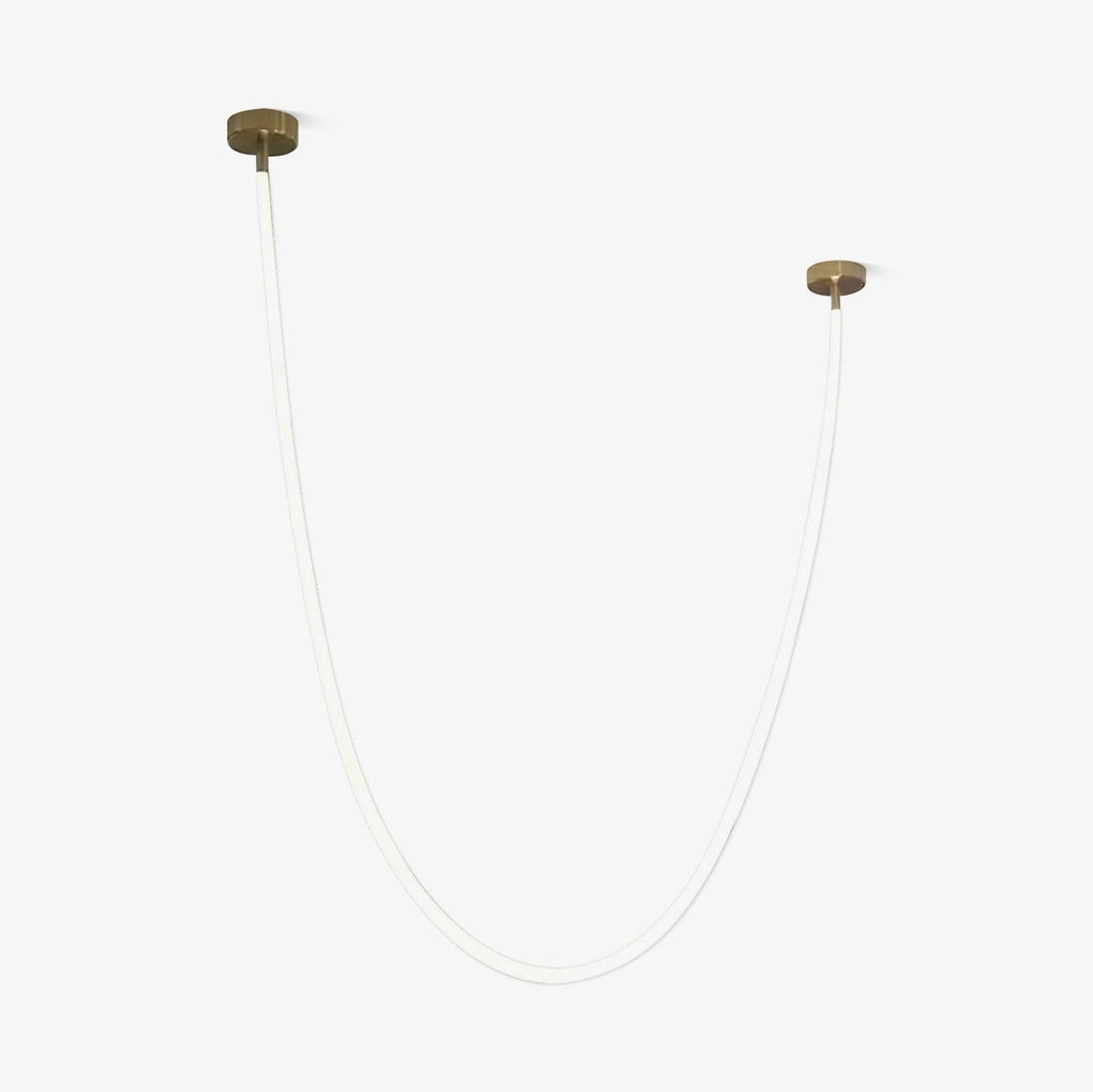 Solara Pendant Light Flexible Curve Silicone Brass