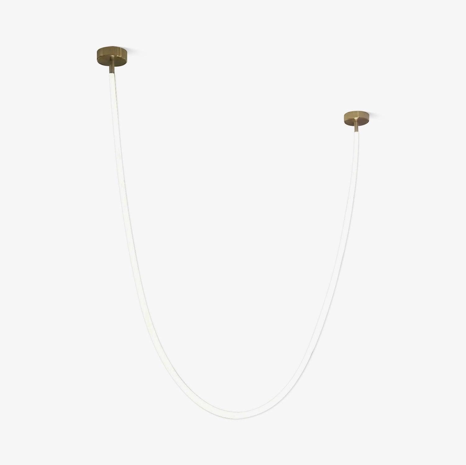 Solara Pendant Light Flexible Curve Silicone Brass