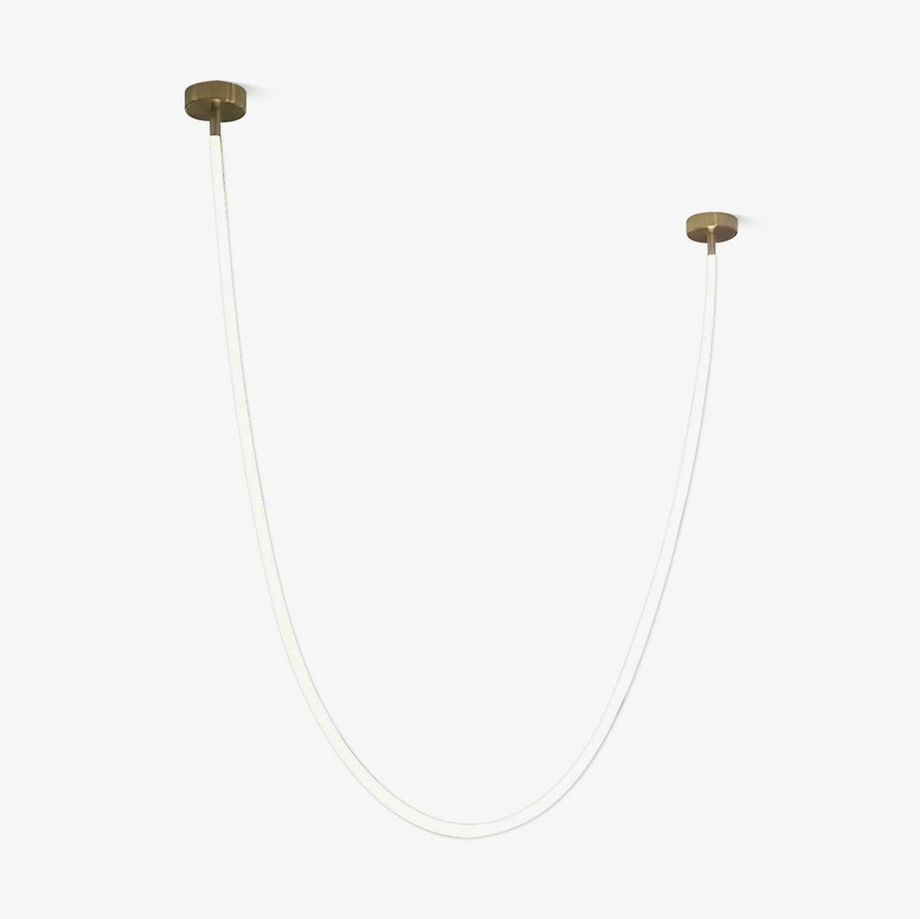 Solara Pendant Light Flexible Curve Silicone Brass
