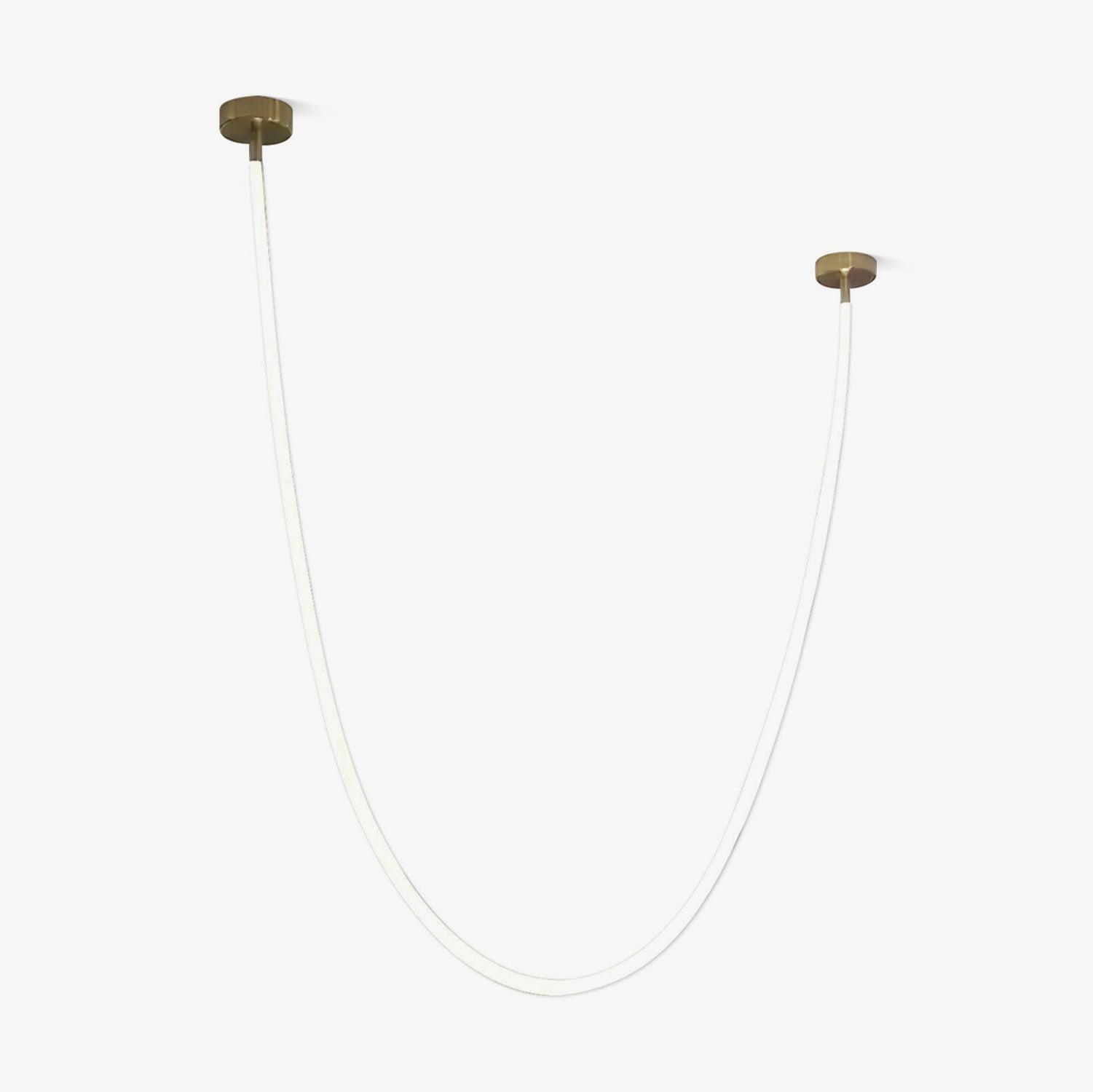 Solara Pendant Light Flexible Curve Silicone Brass