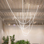 Solara Pendant Light Flexible Curve Silicone Brass
