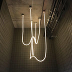 Solara Pendant Light Flexible Curve Silicone Brass