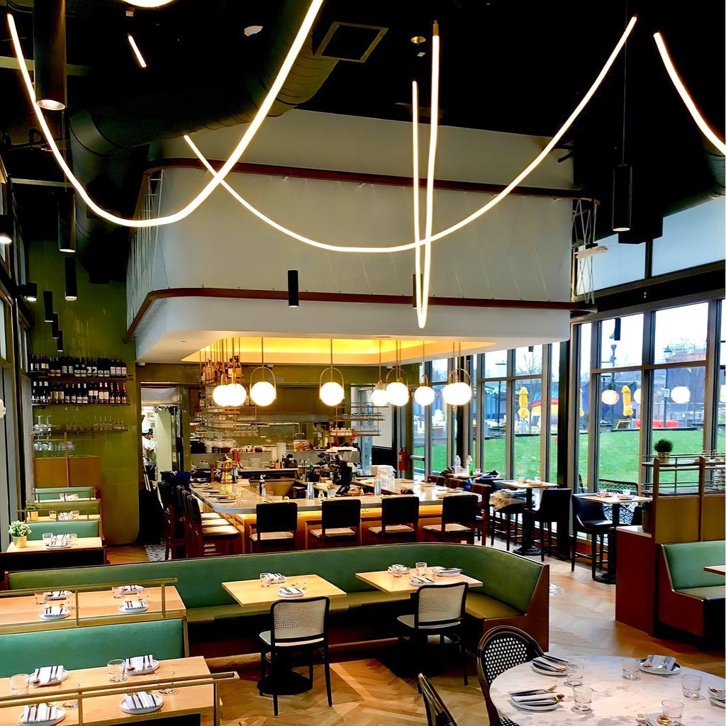 Solara Pendant Light Flexible Curve Silicone Brass