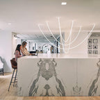Solara Pendant Light Flexible Curve Silicone Brass