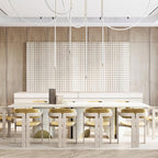 Solara Pendant Light Flexible Curve Silicone Brass