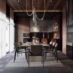 Solara Pendant Light Flexible Curve Silicone Brass
