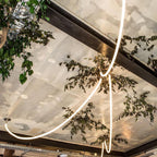 Solara Pendant Light Flexible Curve Silicone Brass