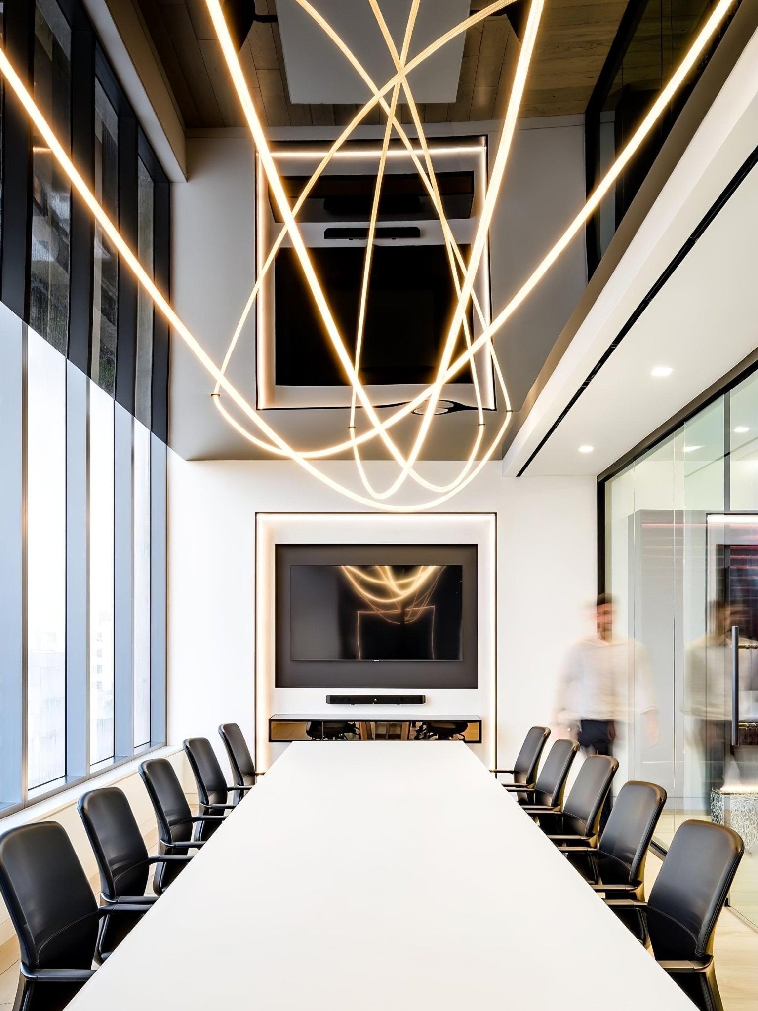 Solara Pendant Light Flexible Curve Silicone Brass