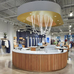 Solara Pendant Light Flexible Curve Silicone Brass