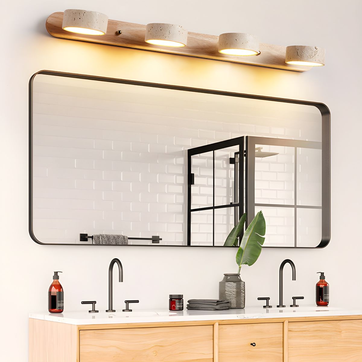Tuelo Indoor Wall Sconce in Neutral Travertine