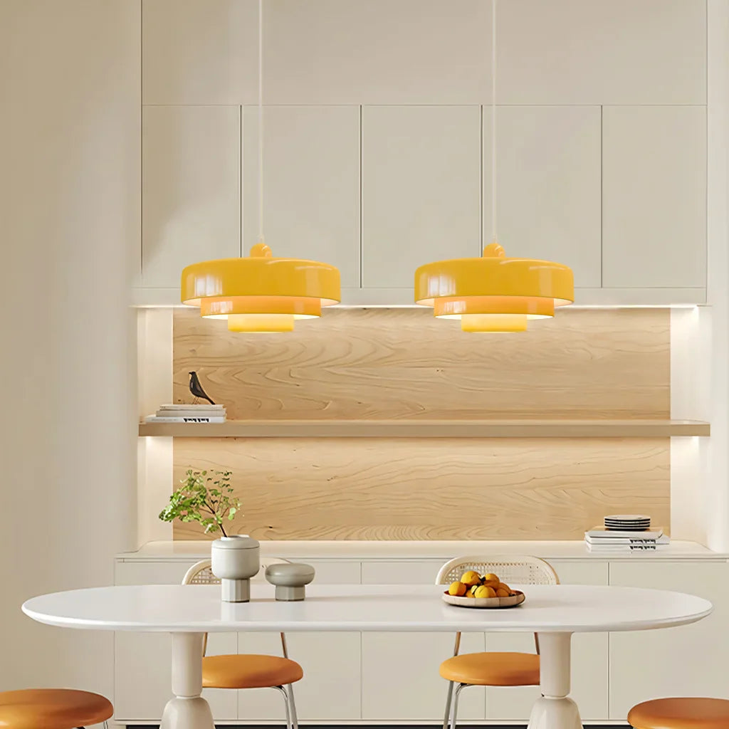Hind Triple Layer Disc Macaron Pendant Light