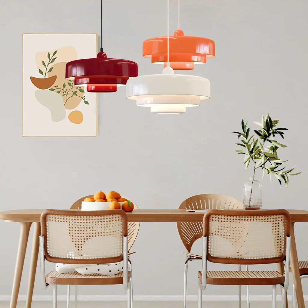 Hind Triple Layer Disc Macaron Pendant Light