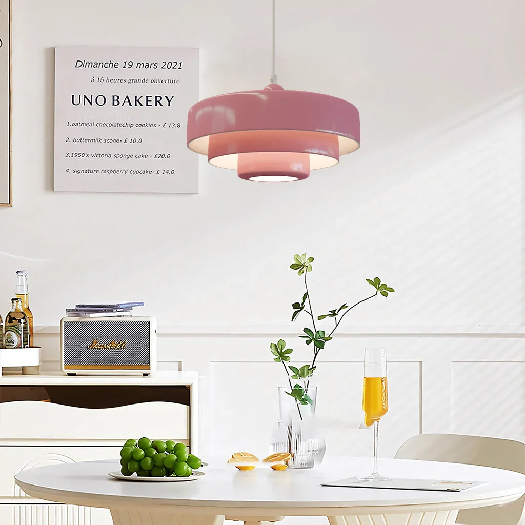 Hind Triple Layer Disc Macaron Pendant Light