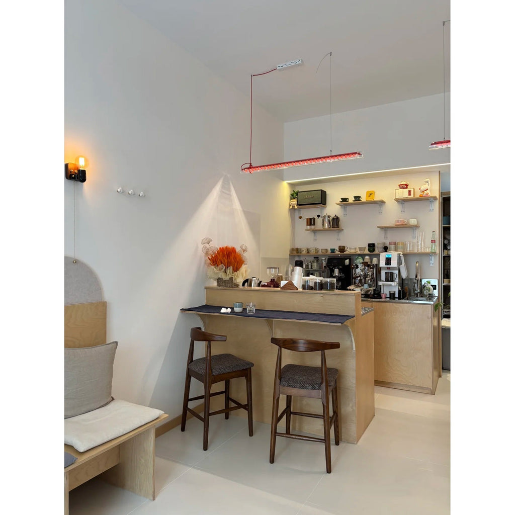 Modern Linear Minimalist LED Glass Light Pendant