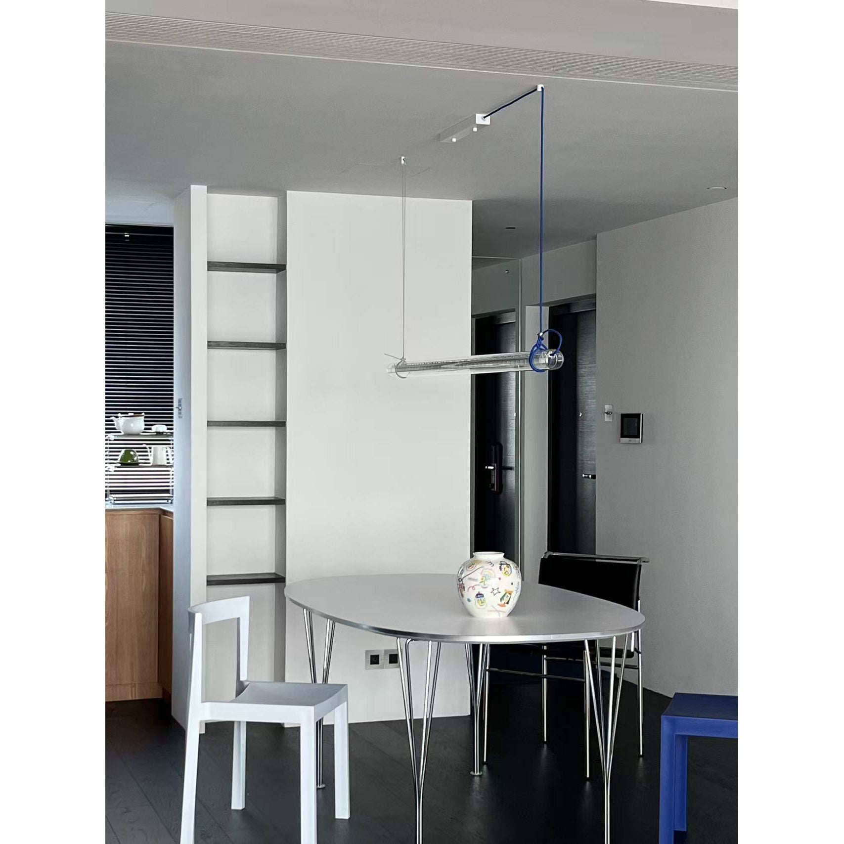 Modern Linear Minimalist LED Glass Light Pendant
