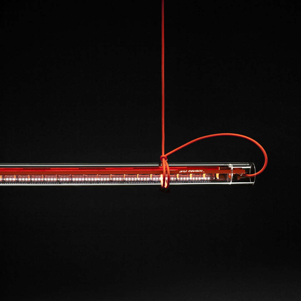 Modern Linear Minimalist LED Glass Light Pendant