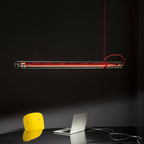Modern Linear Minimalist LED Glass Light Pendant