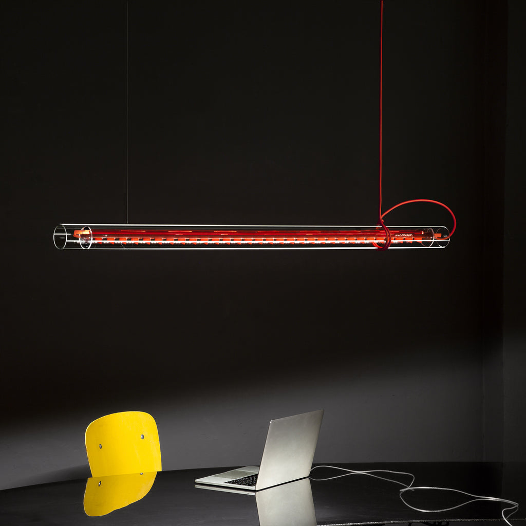 Modern Linear Minimalist LED Glass Light Pendant