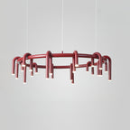 U-Shaped Wrought Iron Chandelier