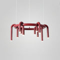 U-Shaped Wrought Iron Chandelier