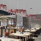 U-Shaped Wrought Iron Chandelier