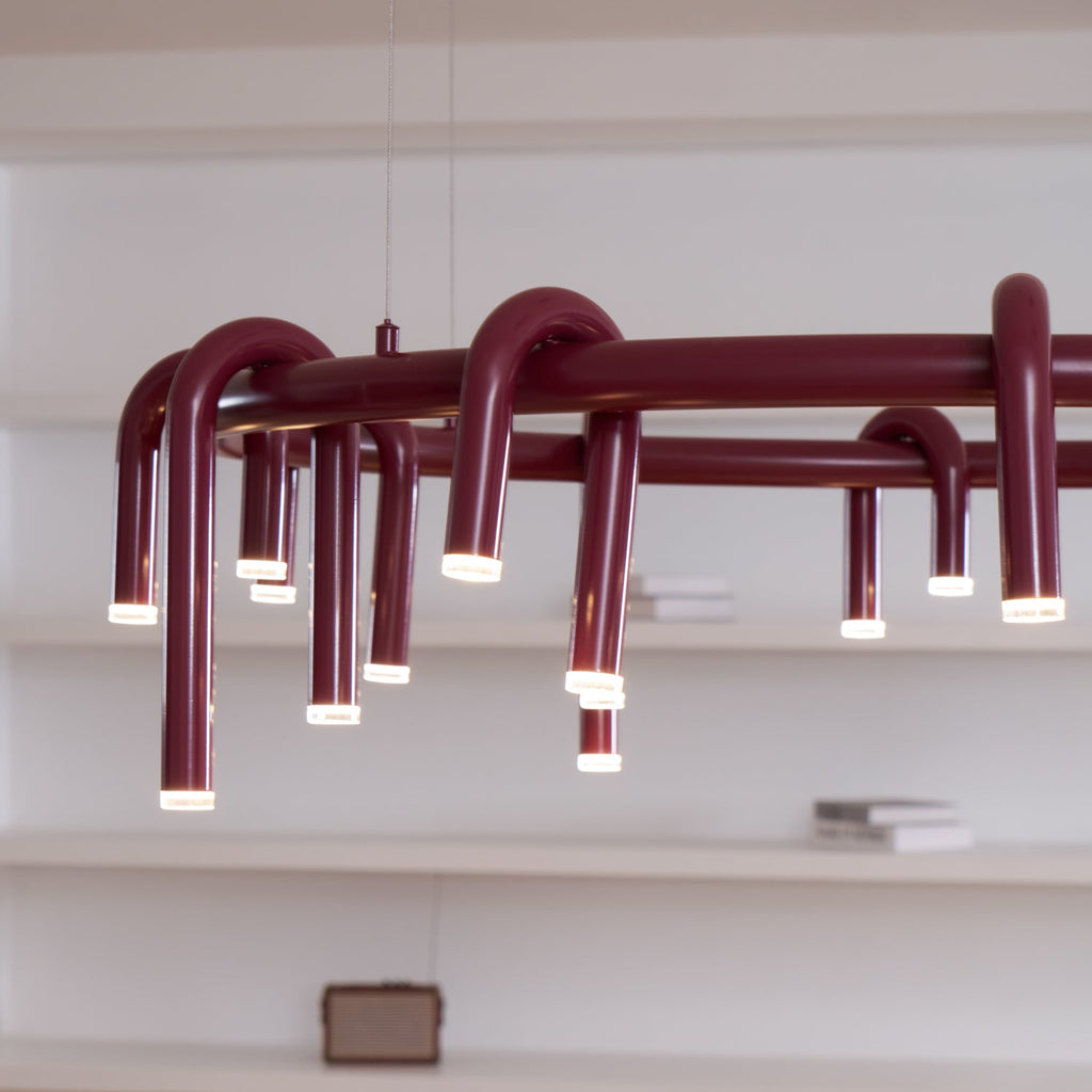 U-Shaped Wrought Iron Chandelier