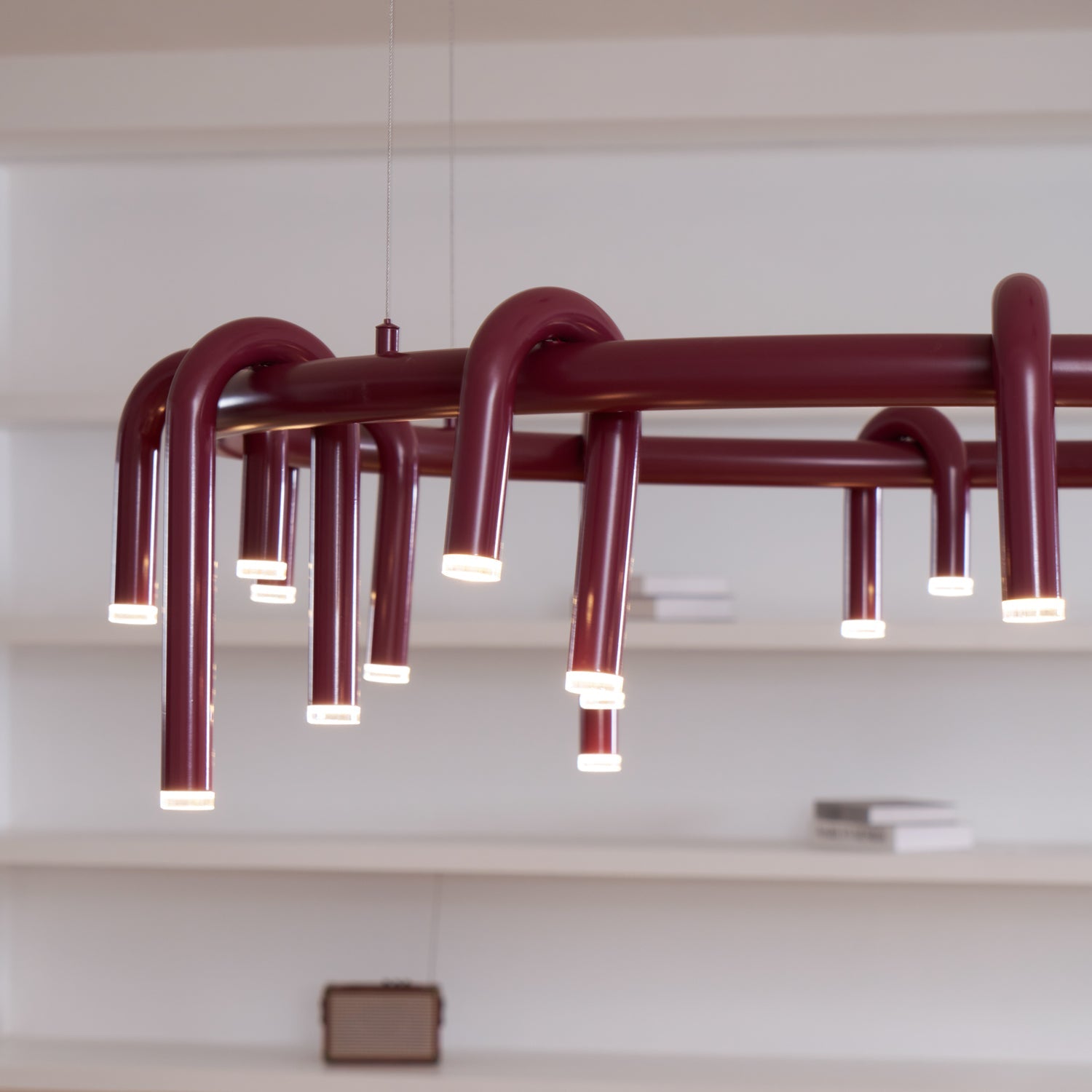 U-Shaped Wrought Iron Chandelier
