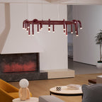 U-Shaped Wrought Iron Chandelier