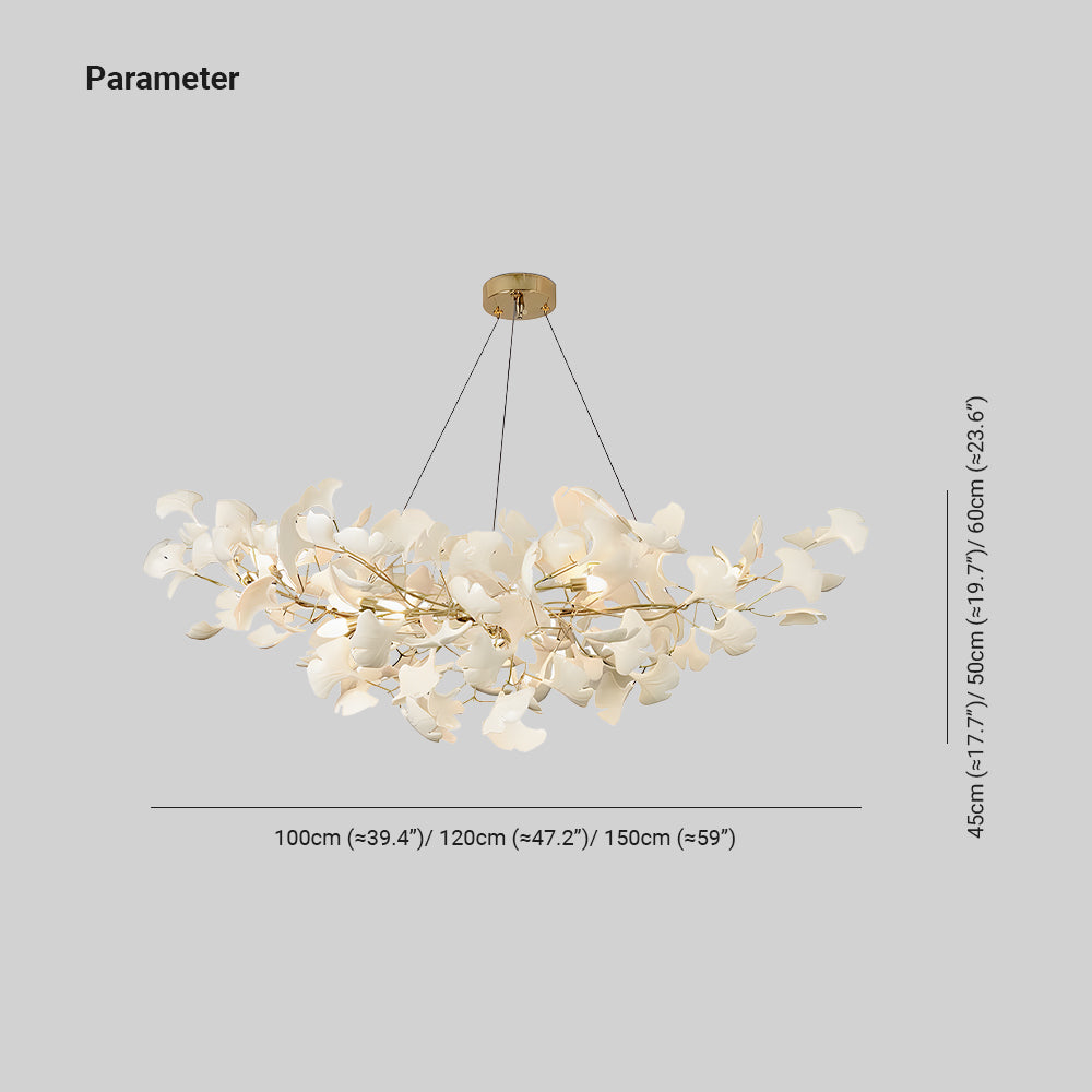 Luxury U-Shaped Ceramic Chandelier for Living Room