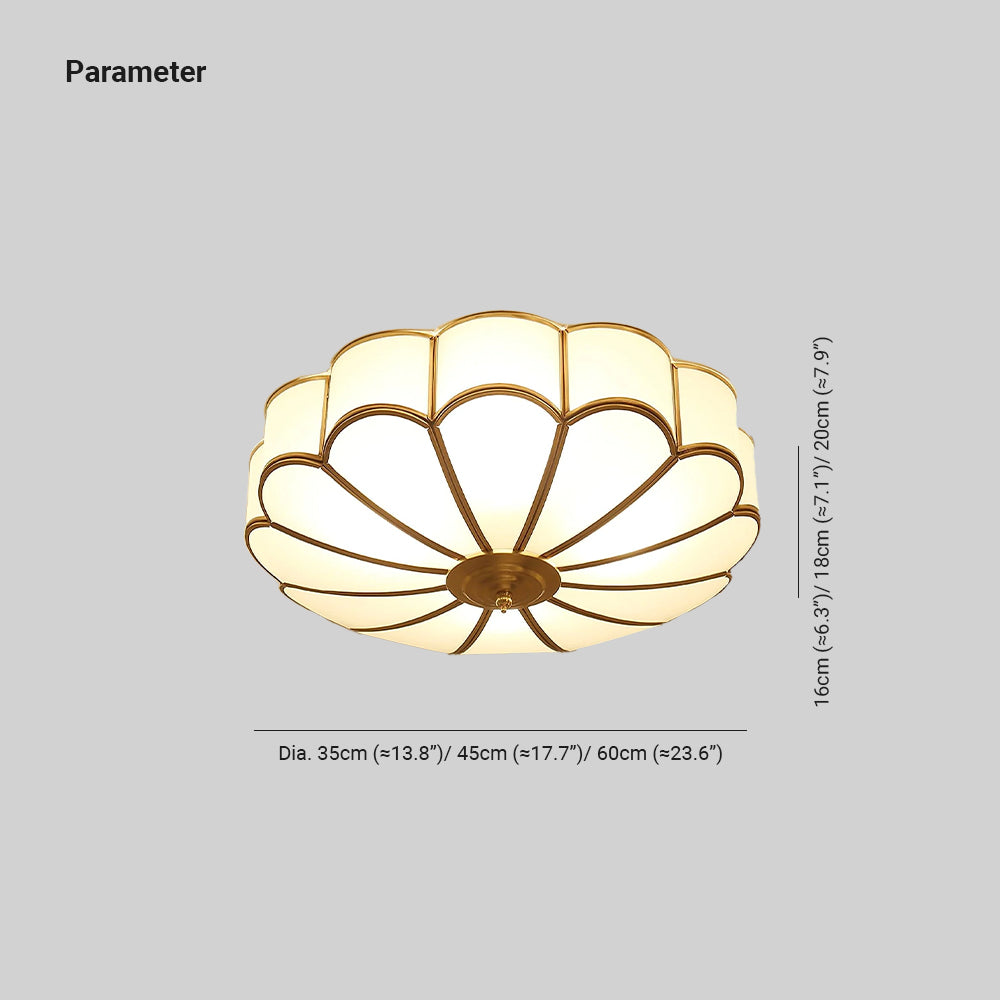 Ulira Floral Glass Ceiling Light