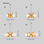Ulano Brown & Orange Chandelier