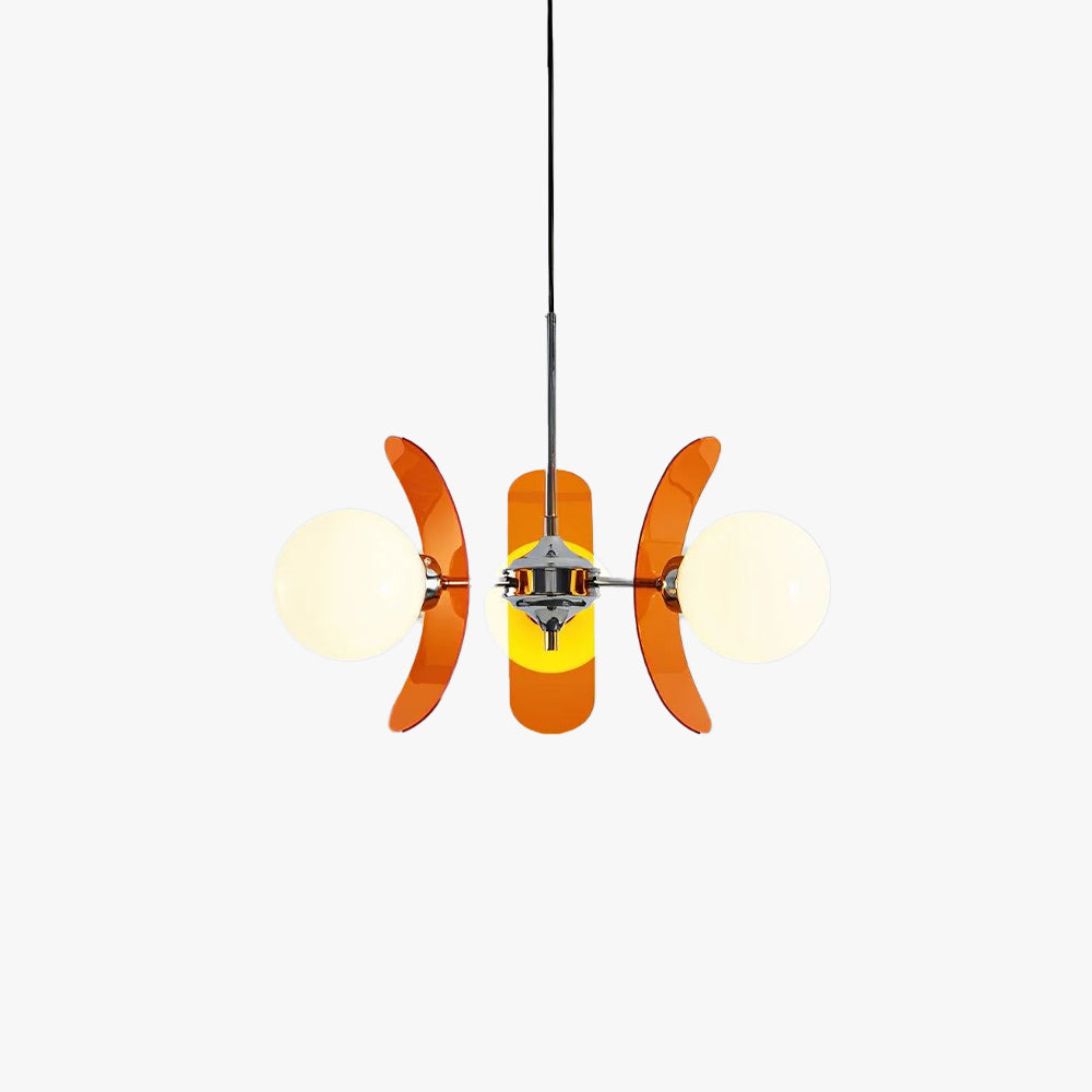 Ulano Chandelier in Brown and Orange