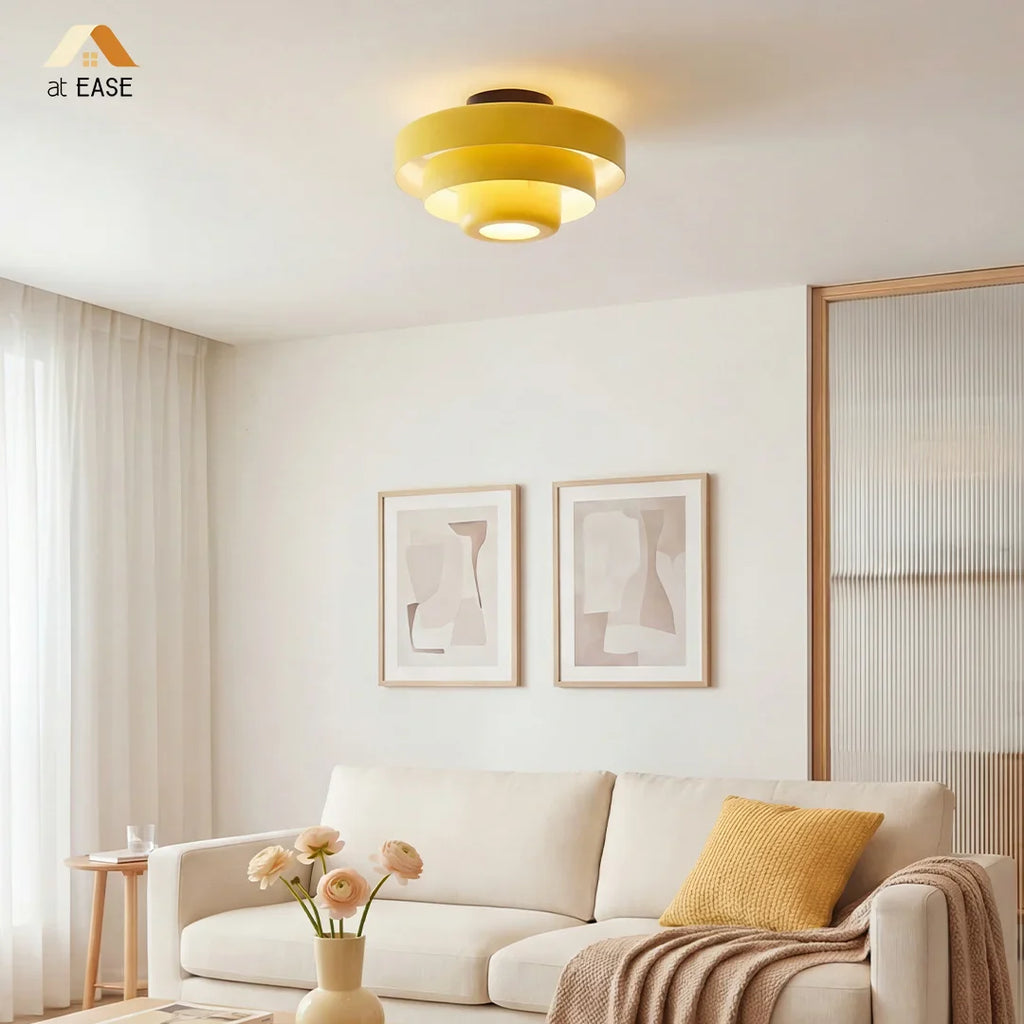 Vanesly Bauhaus Three-Tier Round Macaron Ceiling Light