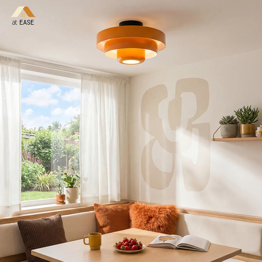 Vanesly Bauhaus Three-Tier Round Macaron Ceiling Light