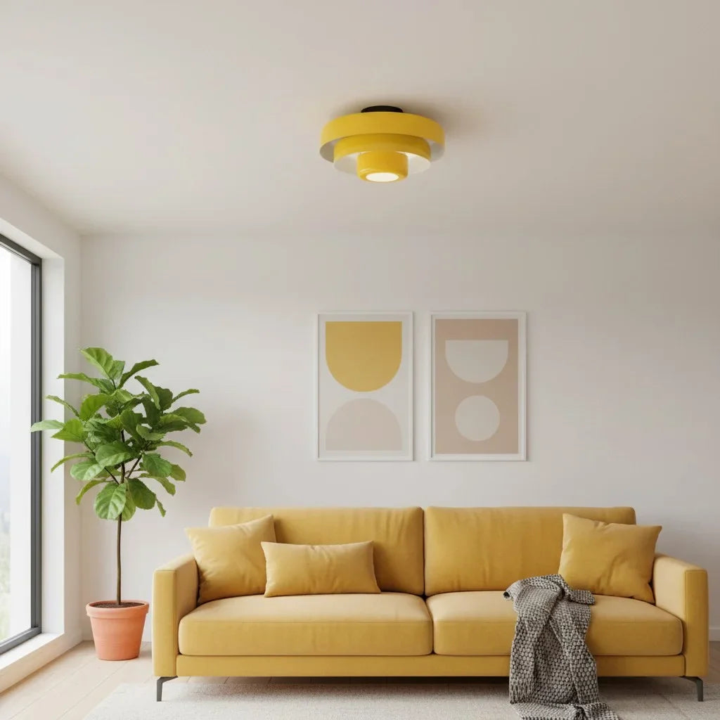 Vanesly Bauhaus Three-Tier Round Macaron Ceiling Light