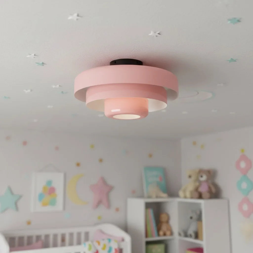 Vanesly Bauhaus Three-Tier Round Macaron Ceiling Light