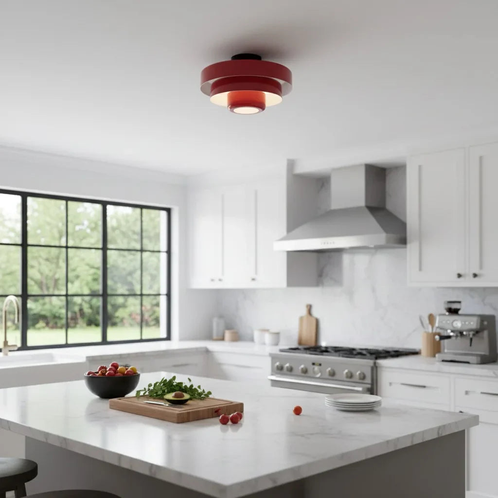 Vanesly Bauhaus Three-Tier Round Macaron Ceiling Light