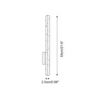 Opalyn Slim Wall Sconce in Travertine