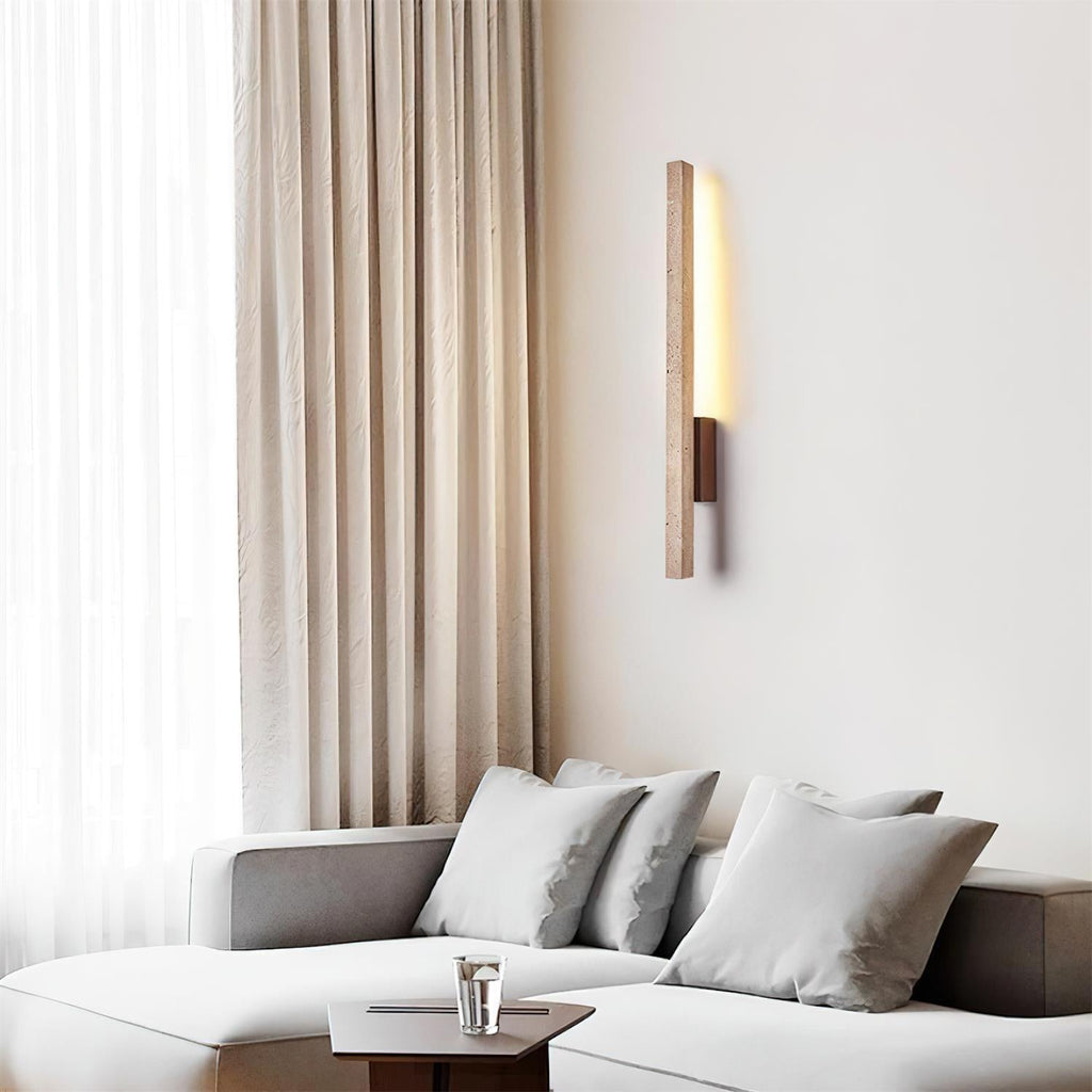 Opalyn Slim Wall Sconce in Travertine