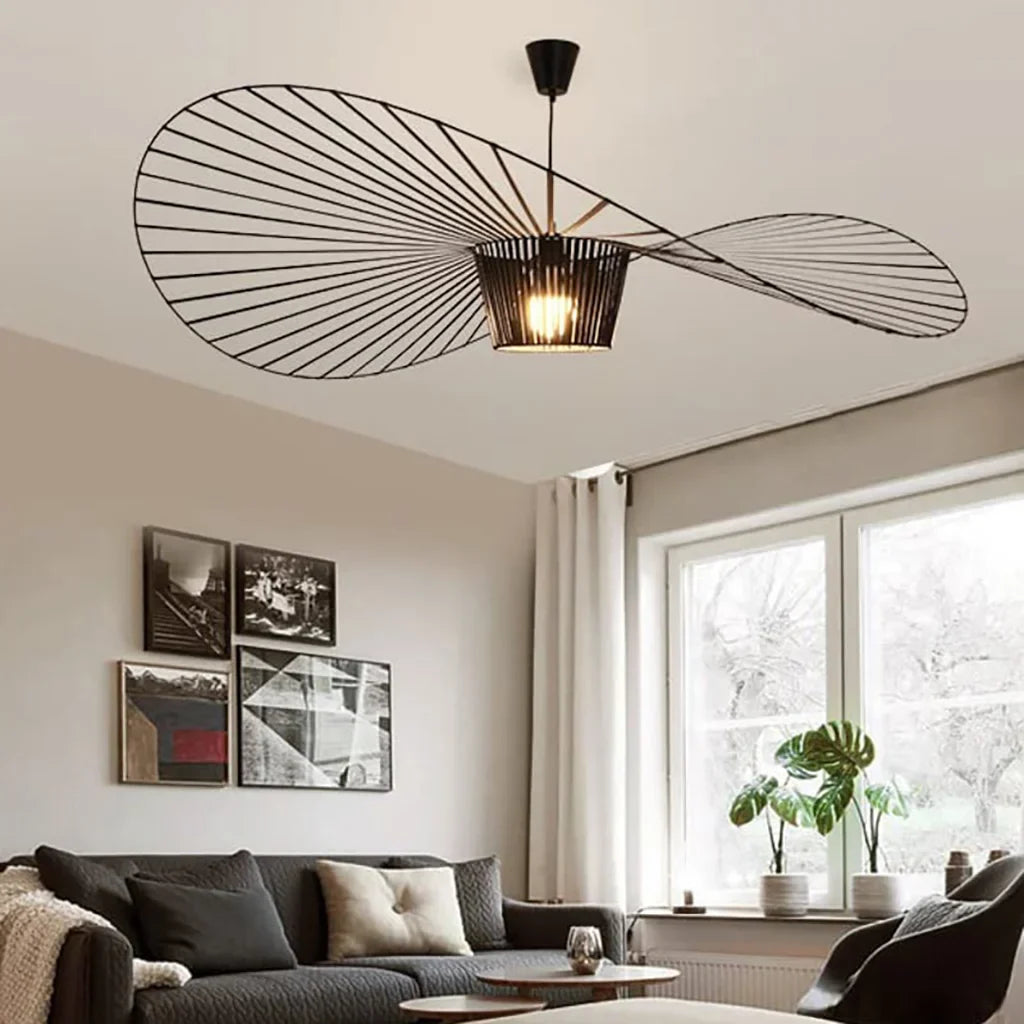 Rosland Vertigo Modern Straw Hat Pendant Light