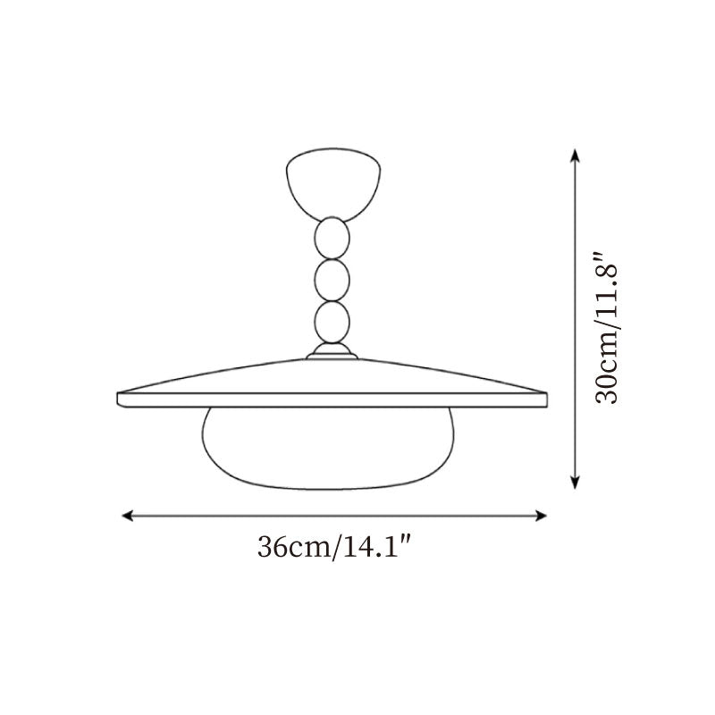 Yeste Ceiling Light in Walnut Color and White Alabaster Imitation