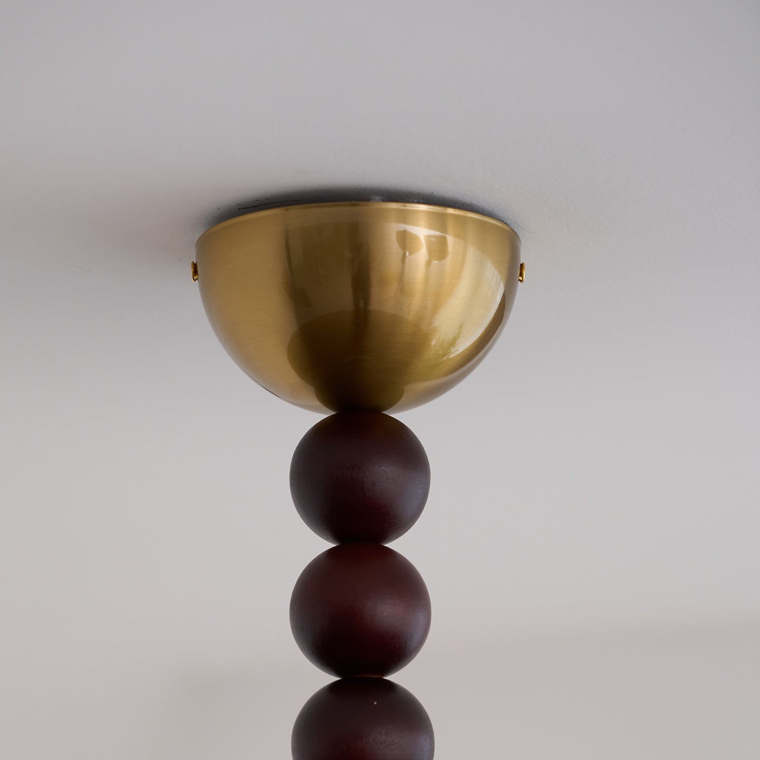 Yeste Ceiling Light in Walnut Color and White Alabaster Imitation