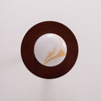 Yeste Ceiling Light in Walnut Color and White Alabaster Imitation