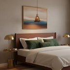 Vintage Brass Glass Pendant Lamp