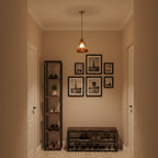 Vintage Brass Glass Pendant Lamp