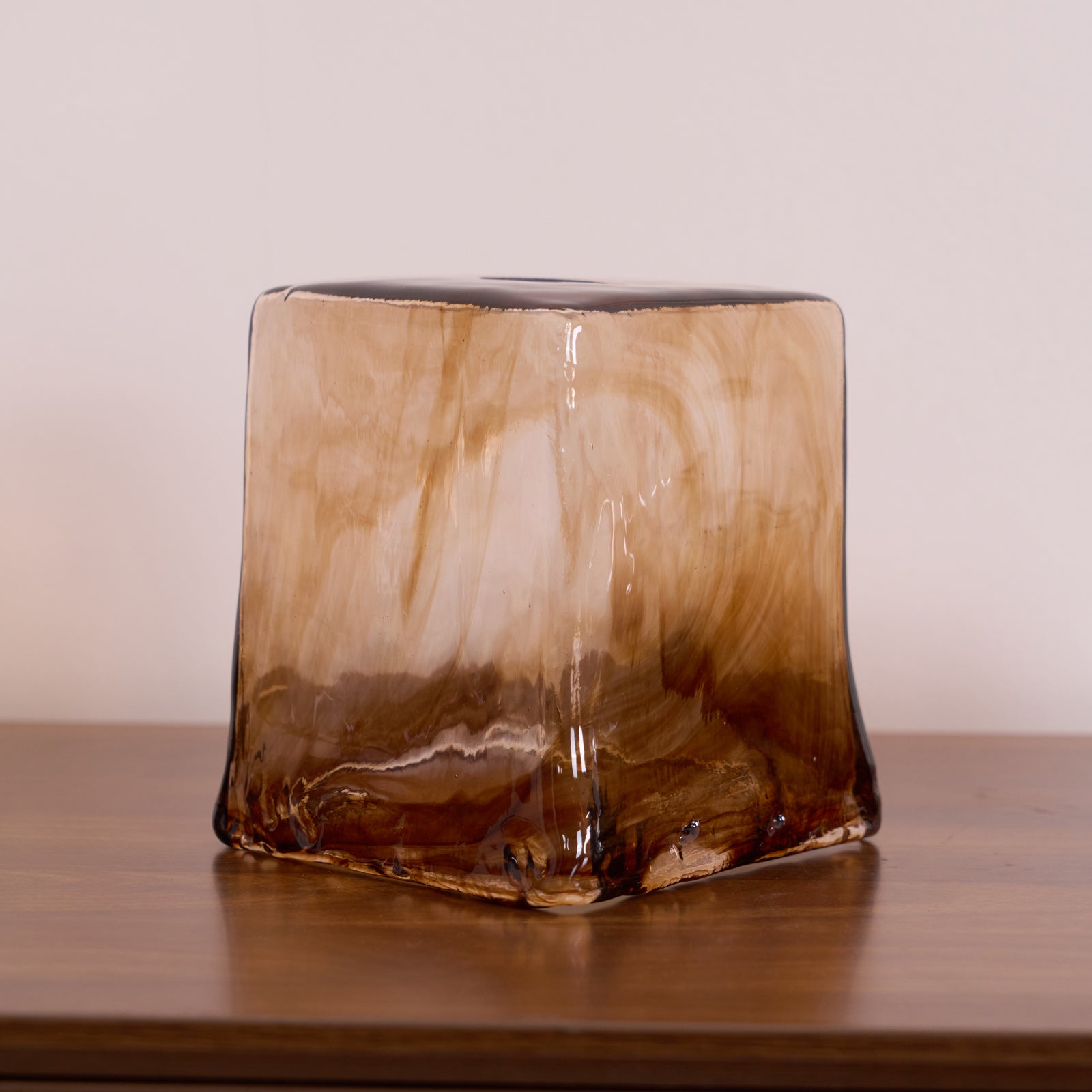 Vintage Brass Glass Pendant Lamp
