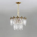 Vintage Glass Leaf Chandelier