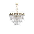 Vintage Glass Leaf Chandelier